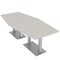 Skutchi Designs Hexagon Conference Table With Power Unit, 48 in W, 96 in L, Ivory HAR-HEX.IR-48X96-DOU-K458-NA - alternate 1