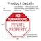 Signmission No Turnaround Private Property, 18 Inch X 18 Inch, Plastic Sign OC-P-18-132 - alternate 5