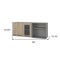 Homeroots 24in Gray and Natural Wood Wall Mounted Kitchen Cabinet With Three Doors 491987 - alternate 4