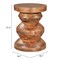 Homeroots 21" Brown Solid Wood Round Pedestal End Table 556524 - alternate 8