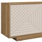 Homeroots 63in Oak And White Ribbed Texture Wood Enclosed and Open Storage TV Stand 724162 - alternate 5