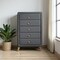 Homeroots 32" Light Gray Wood Five Drawer Dresser 286556 - alternate 3