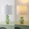 Jonathan Y Daphne 20 in. Contemporary Transitional Metal/Glass Ribbed Gourd LED Table Lamp, Mint Green/Brass Gol JYL1099F - alternate 7