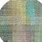 Homeroots 8' Green Gold And Teal Blue Round Abstract Washable Indoor Outdoor Area Rug 588428 - alternate 4