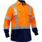 Bisley ANSI Type R Class 3 Long Sleeve Work Shirt with Navy Bottom 313M6491H-ON/3X - alternate 1