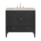 James Martin Vanities Myrrin 36" Vanity, Carbon Oak, w/ 3 CM Siberian Silestone Top 485-V36-CBO-3SFR - alternate 1