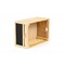 Homeroots Organic Natural Wood Stacking Milk Crate with Chalkboard End 471938 - alternate 2