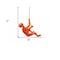 Homeroots 6" X 3" Orange Resin Climbing Man Hanging Dimensional Sculpture 358141 - alternate 4