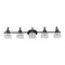 Jonathan Y Virginia 42.8 in. 5-Light Farmhouse Industrial Metal and Seeded Glass LED Vanity Light, Black JYL7903B - alternate 3