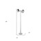 Homeroots 58" Chrome and White Two Light Floor Lamp With Silver Metallic Bell Shades 530709 - alternate 6