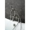 Kingston Brass 7" Center Deck-Mount Clawfoot Tub Faucet with Knurled Handle and Hand Shower, Brushed Nickel AE8408RKX - alternate 3