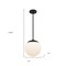 Homeroots 10" Black And White Frosted LED Dimmable Outdoor Globe Hanging Light 683462 - alternate 5