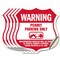 Signmission No Parking Without Permit Shield Sign Wa, 4 inch X 4 inch, Vinyl Decal, 5PK SHI-D-5PACK-4-398 - alternate 1