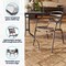 Flash Furniture Lila 23.5in Square Glass Top Metal Table with 2 Bronze Aluminum Slat Stack Chairs TLH-0731SQ-017CBZ2-GG - alternate 7