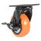 Vestil Polyurethane Swivel With Brake Caster 5 In. Diameter x 2 In. Width 639 lb Orange/Silver CST-E6-5X2PUP-SWB - alternate 6