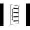 Vdomdoors Front Exterior Prehung Steel Door Ronex0131 Black Enamel Stainless Inserts Entry Metal Modern RONEX0131EXD-BLK-W36 x H80-LH-I - alternate 3