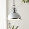Jonathan Y Homer 13" 1-Light Modern Industrial Metal LED Dome Pendant, Chrome/White JYL9536C - alternate 6
