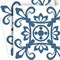 Homeroots 7" X 7" Teal And White Mosaic Peel And Stick Removable Tiles 399838 - alternate 3
