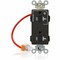 Leviton Straight Blade Receptacle, 5-20R, 20 A, 125V AC, Flush Mount, Self-Grounded MT163-1CE - alternate 1