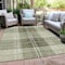 Homeroots 3' X 5' Artichoke Green Brown And Ivory Plaid Washable Indoor Outdoor Area Rug 596303 - alternate 4