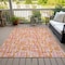 Homeroots 3' X 5' Orange Pink And Beige Abstract Washable Indoor Outdoor Area Rug  602581 - alternate 6