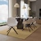 Leisuremod Markley Swivel Leather Dining Arm Chair with Iron Legs, 2PK ESCBL-26-LGR2 - alternate 5