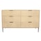 Homeroots 56" Natural Solid Wood Six Drawer Dresser 620849 - alternate 1