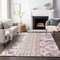 Homeroots 3' X 5' Pink Gray And Ivory Aztec Washable Indoor Outdoor Area Rug 598490 - alternate 5
