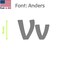 Aacc Self-Adhesive Vinyl Letter: V, Scale: 4.5 in. Color: Gray Font: Anders by, 24PK AACC-Anders-UV-Gray-I4.5x24 - alternate 1