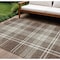 Homeroots 8' X 10' Brown Black And Ivory Plaid Washable Indoor Outdoor Area Rug 596318 - alternate 1
