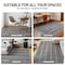World Rug Gallery Bohemian Stripe Lines Shag Area Rug 2 ft x 3 ft White WR128WHITE2X3 - alternate 2