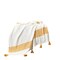 Homeroots 50" X 60" Yellow Woven Cotton Striped Throw Blanket with Tassels 516507 - alternate 6