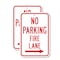 Signmission No Parking Fire Lane with right arrow, 12'' X 18'' 2 Signs, Heavy Gauge Aluminum, 2PK A-1218-2PACK-2761 - alternate 1