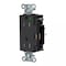 Hubbell Wiring Device-Kellems Straight Blade Receptacle, 5-15R, 15 A, 125V AC, 2 Pole, 3 Wire, Surface Mount, Grounded HBL2172STBKTR - alternate 1