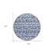 Homeroots 8' Navy Blue And Ivory Round Southwestern Washable Indoor Outdoor Area Rug 594180 - alternate 5