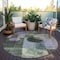 Homeroots 8' Olive Green Charcoal And Purple Round Geometric Washable Indoor Outdoor Area Rug 604338 - alternate 3