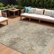 Homeroots 10' X 14' Tan And Beige Abstract Washable Indoor Outdoor Area Rug 630896 - alternate 1