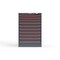 Strong Hold 10 drawer cabinet - (3x 2ft, 6x 3ft, 1x 4ft) - Red accents - E-Lock w/ Tracking S3044-PPTAS-1002DS - alternate 1