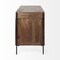 Homeroots 56" Medium Brown Wooden Writing Desk With 3 Drawers And 3 Open Shelves 380203 - alternate 9