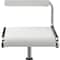 Homeroots Set of Two White and Silver Metal and Faux Leather Low Back Adjustable Height Bar Chairs, 2PK 555024 - alternate 3