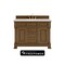 James Martin Vanities Brookfield 48 in. Single Vanity, Honey Oak w/ 3 CM Victorian Silver Silestone Top 547-V48-HNO-FVSL - alternate 1