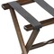 Homeroots Hotel Dark Walnut Finish Wood Folding Luggage Rack With Black Straps 383081 - alternate 4