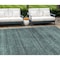 Homeroots 8' X 10' Teal Blue Aqua And Gray Striped Washable Indoor Outdoor Area Rug 588127 - alternate 1