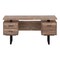 Homeroots 60" Brown and Black With Three Drawers 333517 - alternate 4