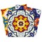 Homeroots 12" X 12" Blue And Yellow Mosaic Peel And Stick Removable Tiles 555956 - alternate 2