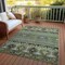 Homeroots 5' X 8' Fern Green Taupe And Ivory Tribal Washable Indoor Outdoor Area Rug 615411 - alternate 4