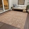 Homeroots 9' X 12' Coral And Ivory Floral Washable Indoor Outdoor Area Rug 604669 - alternate 3