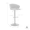 Armen Living Lydia Adjustable Walnut Wood Bar Stool in Gray Faux Leather with Black Metal LCLYBAWAGRY - alternate 7