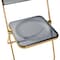 Leisuremod Lawrence Acrylic Folding Chair with Gold Metal Frame, Transparent Black, 2PK LFG19TBL2 - alternate 6