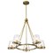 Nuvo Valentine, 5 Light Chandelier, Vintage Brass Finish, Hammered Glass 60/8268 - alternate 5